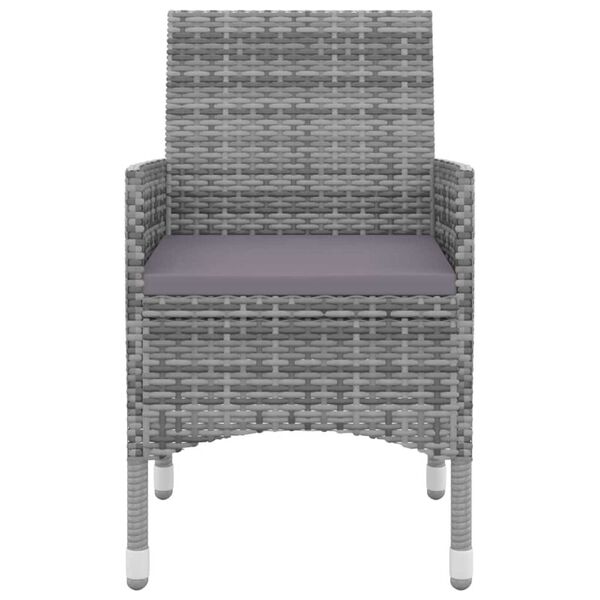 vidaXL 7-dijelni vrtni blagovaonski set s jastucima poliratan i staklo