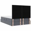 vidaXL Krevet s prostorom za pohranu s LED-om Tamno siva 140 x 200 cm
