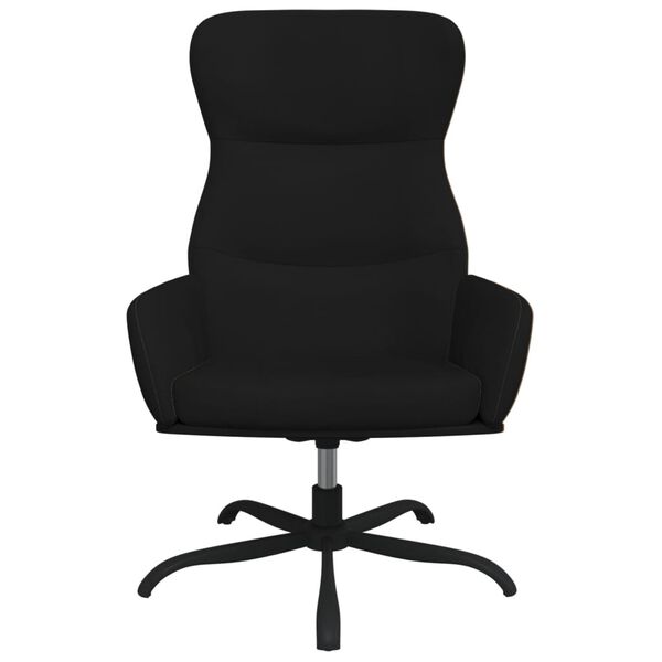 vidaXL Stolica za opu&scaron;tanje sa stolcem od mikrovlakana crna