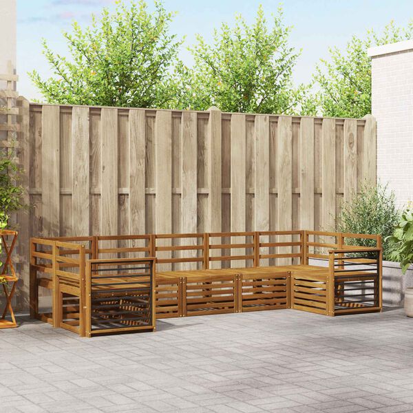 vidaXL Setovi sofa 7 pcs Prirodna Čvrsto drvo akacije