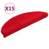 vidaXL Prostirke za stepenice 15 kom 56x17x3 cm crvene poluokrugle