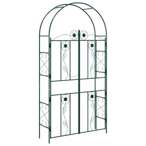 vidaXL Vrtni Luk Zelena 115 x 37 x 226 cm Čelik