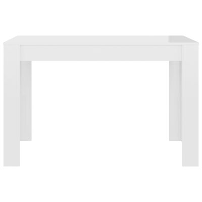 vidaXL Blagovaonski stol visoki sjaj bijeli 120 x 60 x 76 cm iverica