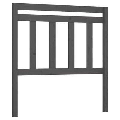 vidaXL Uzglavlje za krevet sivo 96 x 4 x 100 cm od masivne borovine