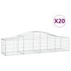 vidaXL Lučne gabionske ko&scaron;are 20 kom 200x50x40/60 cm pocinčano željezo