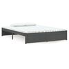 vidaXL Okvir za krevet od masivnog drva sivi 135 x 190 cm bračni