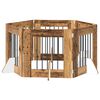vidaXL Vrata za pse s postoljem 6 pcs Staro drvo 60 x 60 cm