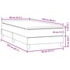 vidaXL Box spring krevet s madracem tamnoplavi 80x220 cm bar&scaron;unasti