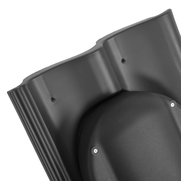 vidaXL Ravni krovni ventilator crni