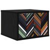 vidaXL Wall-mounted noćni ormarić OMMEN Crni hrast 36 x 33 x 25 cm