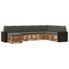 vidaXL Set vanjskih sofa 8 kom. Prirodna i antracit