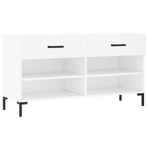vidaXL Klupa za cipele bijela 102 x 35 x 55 cm od konstruiranog drva