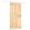 vidaXL Klizna vrata Prirodna i bijela 100 x 210 cm Čvrsta borovina