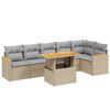 vidaXL 7-dijelni set vrtnih sofa od poliratana s jastucima bež