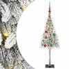 vidaXL Božićno drvce s 150 LED svjetlima Bijelo 120 cm PE i čelik