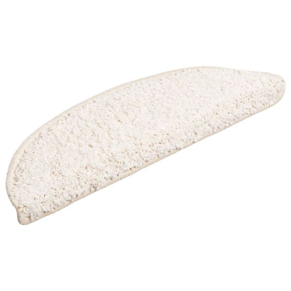 vidaXL Prostirke za stepenice 10 kom 56x17x3 cm bijele poluokrugle