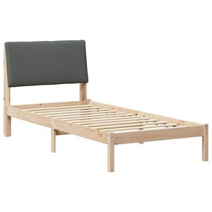 vidaXL Okvir kreveta smeđe i tamnosivo 100 x 200 cm Masivna borovina