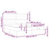 vidaXL Okvir kreveta s madracima tamnosmeđi 200x200cm tkanine