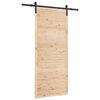 vidaXL Klizna vrata Prirodna 80 x 208 cm Masivna borovina