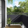 vidaXL Balcony ekran Crna 75 x 200 cm PU prekriveni oksford alu