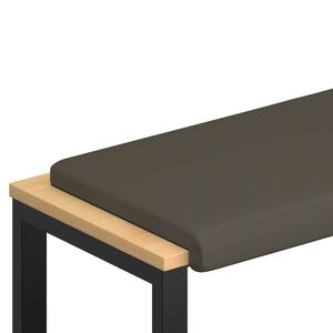 vidaXL Jastučić za klupu Umjetna koža Siva Dubina 35 cm