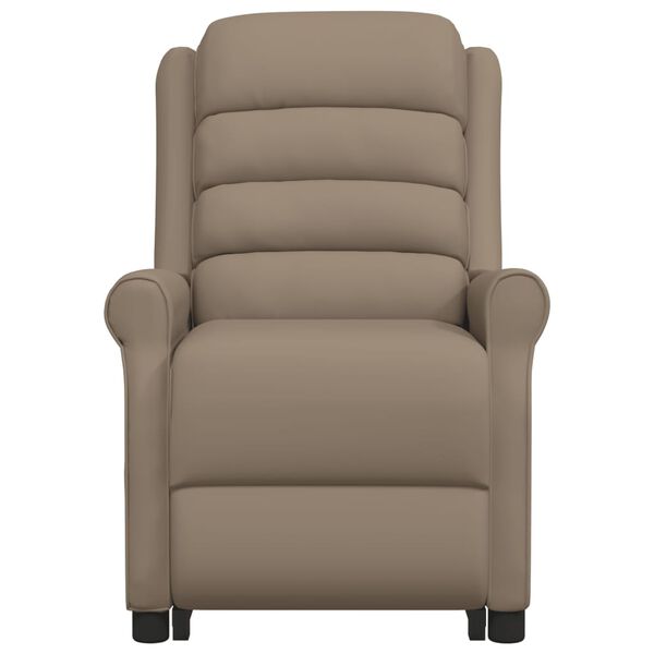 vidaXL Masažna fotelja na podizanje od umjetne kože boja cappuccina