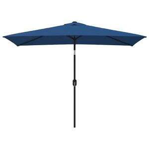 vidaXL Vanjski suncobran s metalnim stupom 300 x 200 cm azurni
