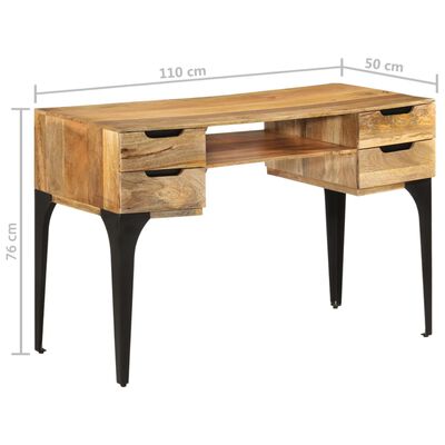 vidaXL Radni stol 110 x 50 x 76 cm od masivnog drva manga