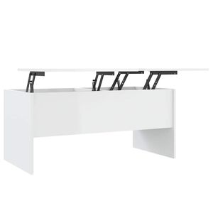 vidaXL Stolić za kavu sjajni bijeli 102x50,5x46,5 cm konstruirano drvo