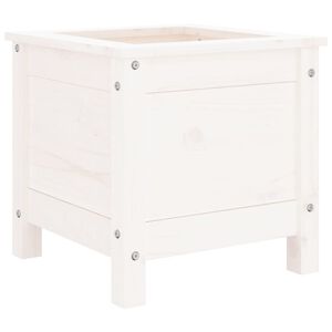 vidaXL Vrtna sadilica bijela 40 x 40 x 39 cm od masivne borovine