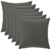vidaXL Presvlaka za jastuk 6 pcs HEERLEN Antracit 40 x 40 cm Poliester