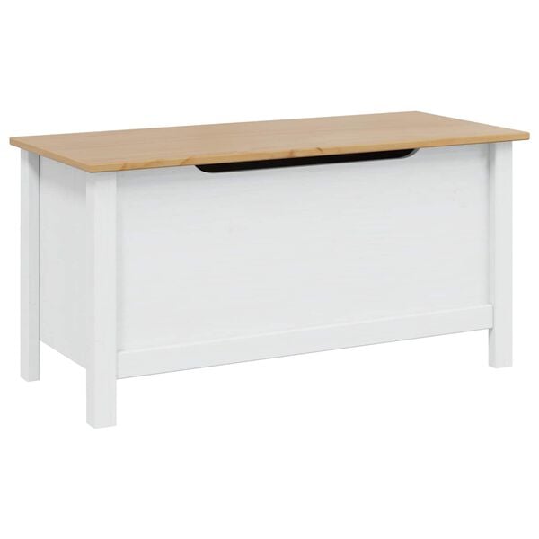 vidaXL Kutija za spremanje Hill Bijela i medeno smeđa 90 x 40 x 45 cm