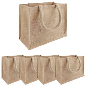 vidaXL Torbe od jute 5 Prirodna 26 x 22 x 14 cm 100% Jut
