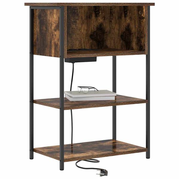 vidaXL Noćni ormar Dimljeni hrast 55 x 31 x 76 cm Konstruirano drvo