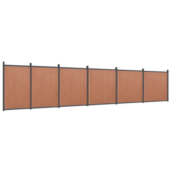 vidaXL Panel za ogradu smeđi 1045 x 186 cm WPC