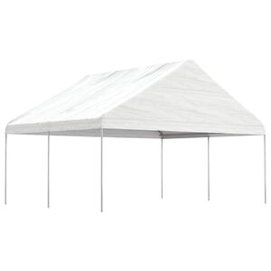 vidaXL Sjenica s krovom bijela 4,46 x 5,88 x 3,75 m polietilen