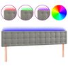 vidaXL LED uzglavlje svjetlosivo 200x5x78/88 cm bar&scaron;unasto