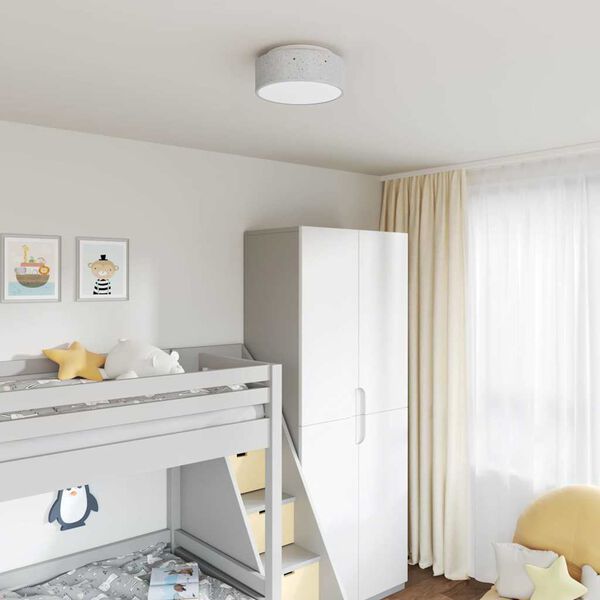 vidaXL Stropna svjetiljka Siva 30 x 30 x 13,5 cm tkanina