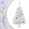 vidaXL Umjetno božićno drvce Bijelo 68 x 68 x 120 cm PVC i metal