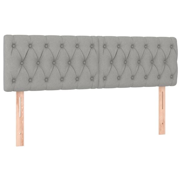 vidaXL Uzglavlja 2 kom svjetlosiva 72x7x78/88 cm od tkanine