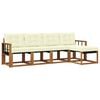 vidaXL Set vanjskih sofa 5 kom. Prirodna i krem