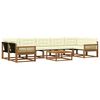 vidaXL Set vanjskih sofa s jastukom 8 pcs Prirodna i krem