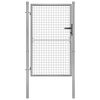 vidaXL Vrtna vrata od pocinčanog čelika 105x125 cm srebrne boje