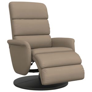 vidaXL Naslonjač od umjetne kože s osloncem za noge boja cappuccina
