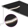 vidaXL Automatska tenda s roletom i senzorom LED 5 x 3 m antracit
