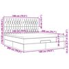 vidaXL Otomanski krevet s madracem krem 180x200cm od tkanine