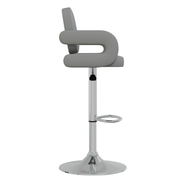 vidaXL Barski stolac od umjetne kože sivi