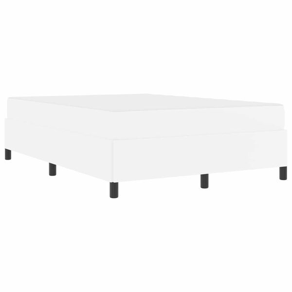 vidaXL Krevetna konstrukcija s madracem Bijelo 160 x 200 cm tkanina