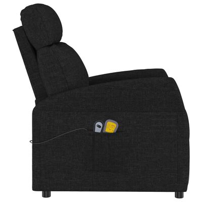 vidaXL Električna masažna fotelja od tkanine crna