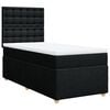 vidaXL Box spring krevet s madracem crni 90x190 cm od tkanine